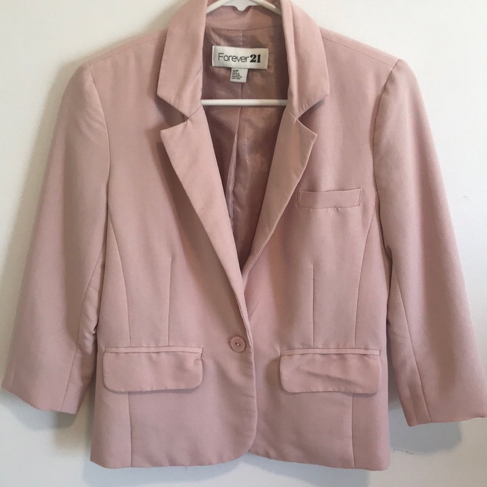 Blush pink blazer
